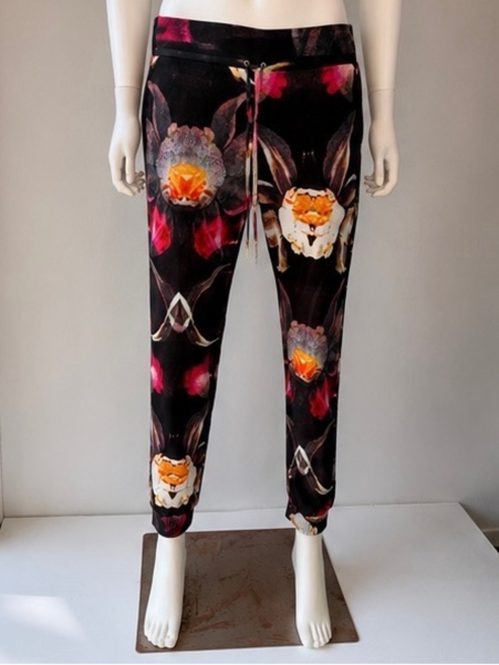 Ted Baker Black Joggers with Pink and Orange Floral Print